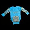 24M Teal Long-Sleeve Onesie