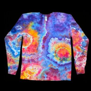 L rainbow geode with nice blooms long sleeve
