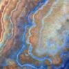 L blue and brown geode tie-dye t-shirt