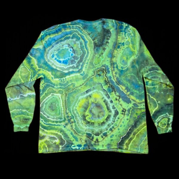 3XL kiwi green long-sleeve tie-dye t-shirt