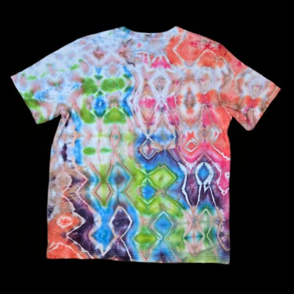 XL muted rainbow glitch tie-dye t-shirt