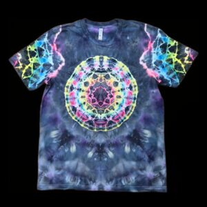 XL blacked out rainbow mandala tie-dye t-shirt