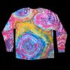 XL rainbow geode tie-dye long-sleeve t-shirt