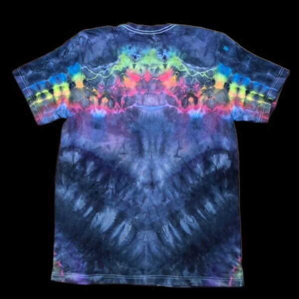 L blacked out rainbow mandala tie-dye t-shirt
