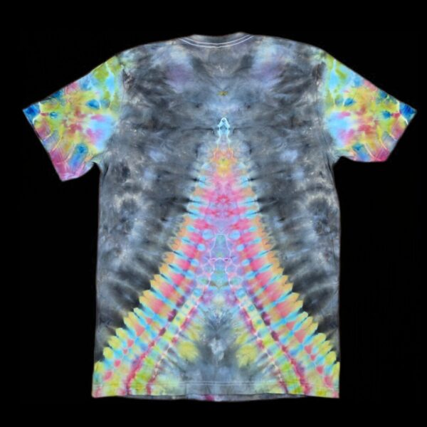L blacked out rainbow mandala tie-dye t-shirt