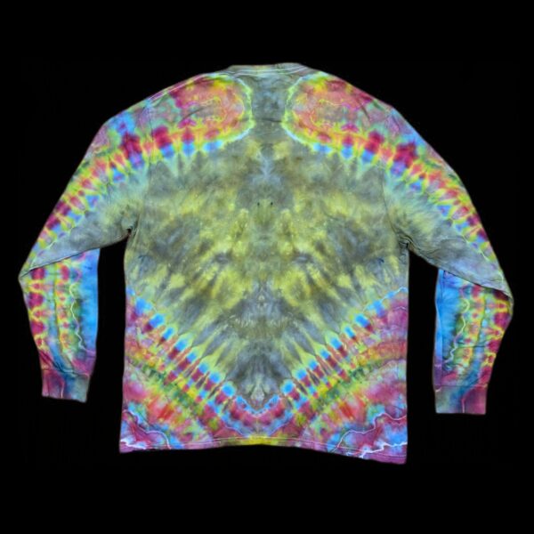 XL diamond mandala tie-dye long sleeve t-shirt