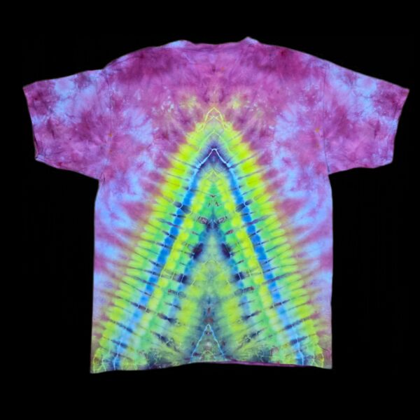 X-Large bright green mandala tie-dye t-shirt