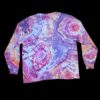 2XL pink geode long-sleeve tie-dye t-shirt