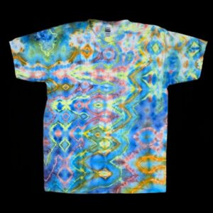 XL neon glitch tie dye tshirt