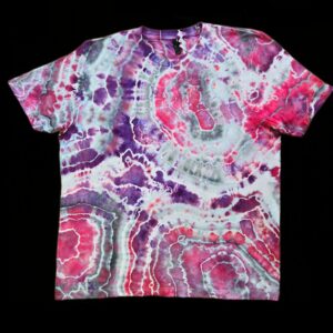 2XL Unisex Geode Tie-Dye T-Shirt, Pink Purple