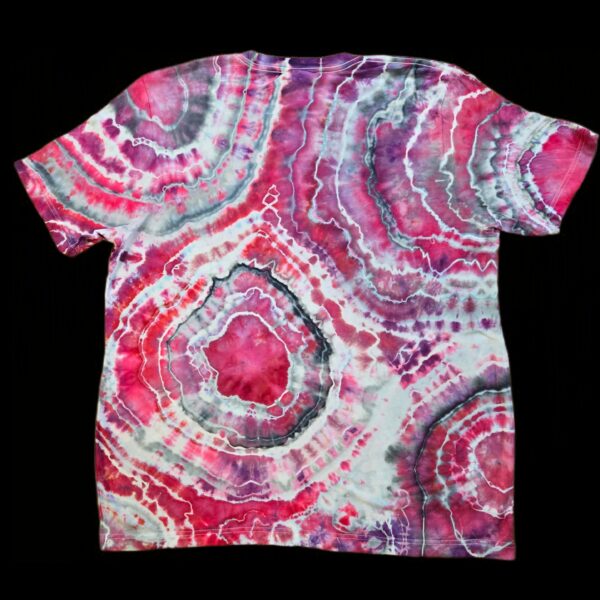2XL Unisex Geode Tie-Dye T-Shirt, Pink Purple