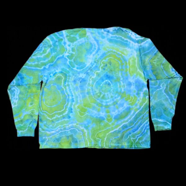 2XL geode tie dye long sleeve t-shirt, unisex