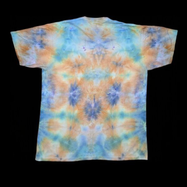 L abstract tie dye t-shirt, heavyweight cotton, unisex size large
