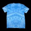 Large monochrome star tie dye v-neck t-shirt, unisex L