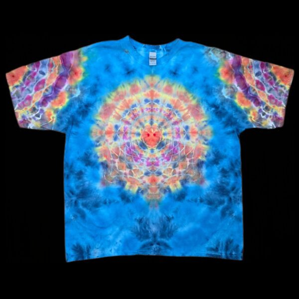 2XL mandala tie dye t-shirt, heavyweight cotton