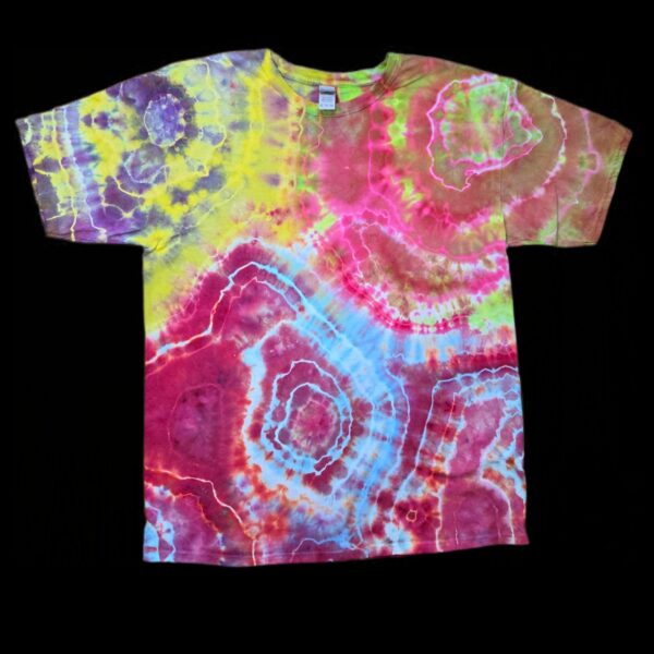 XL tie dye t-shirt, geode, unisex extra large