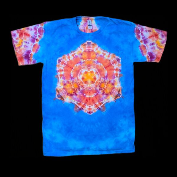 2XL mandala with spine tie dye t-shirt