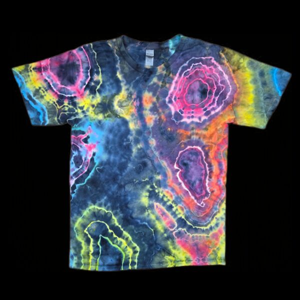 Large neon geode tie-dye t-shirt