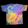 2XL rainbow geode tie dye t-shirt, unisex