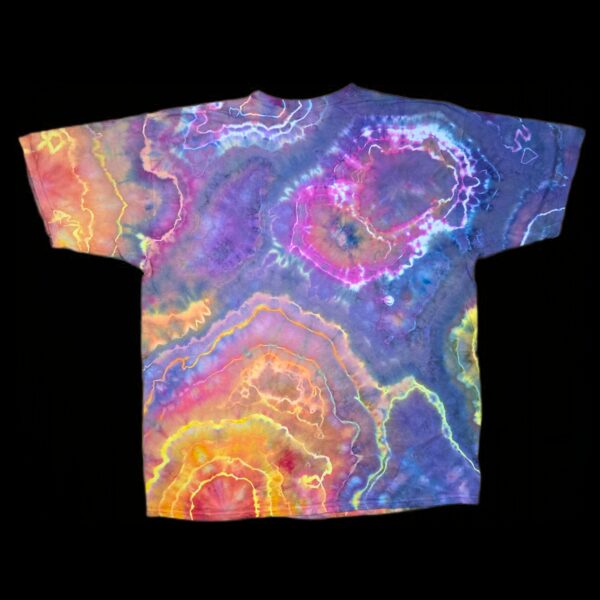 2XL rainbow geode tie dye t-shirt, unisex