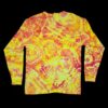 L molten yellow geode tie dye t-shirt, unisex large