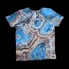 L blue brown geode, youth, tie-dye t-shirt