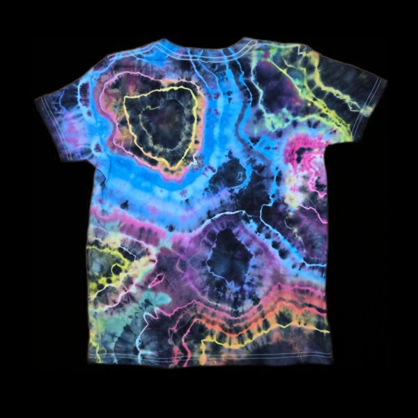 M blacked out geode, youth medium tie-dye t-shirt
