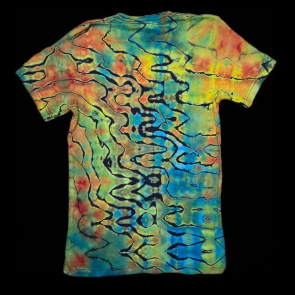 S reverse glitch tie dye t-shirt