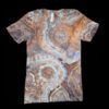 S brown reverse geode tie dye t-shirt