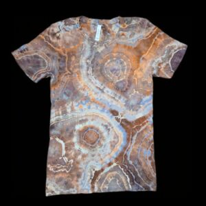 S brown reverse geode tie dye t-shirt