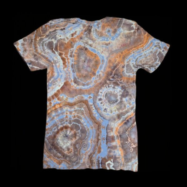 S brown reverse geode tie dye t-shirt