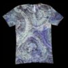 S blue gray reverse geode tie dye t-shirt