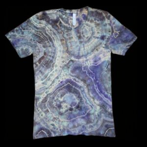 S blue gray reverse geode tie dye t-shirt