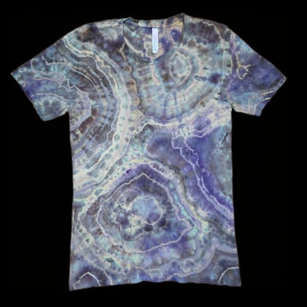 S blue gray reverse geode tie dye t-shirt