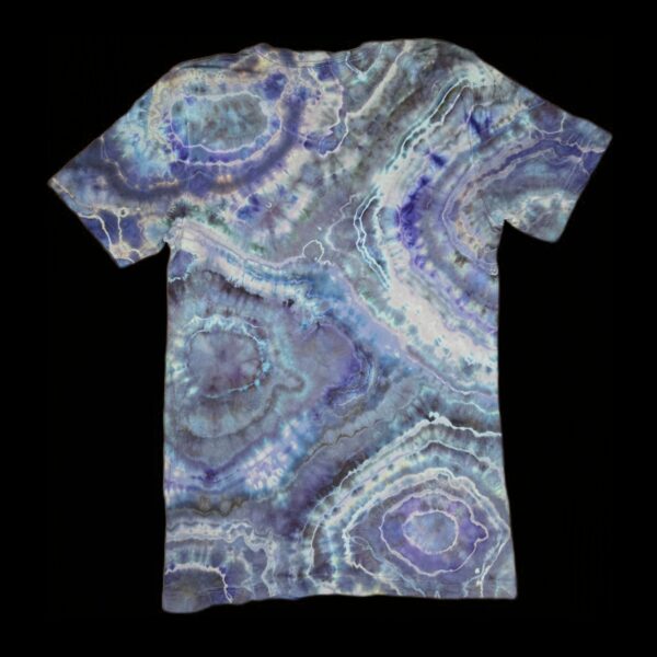 S blue gray reverse geode tie dye t-shirt