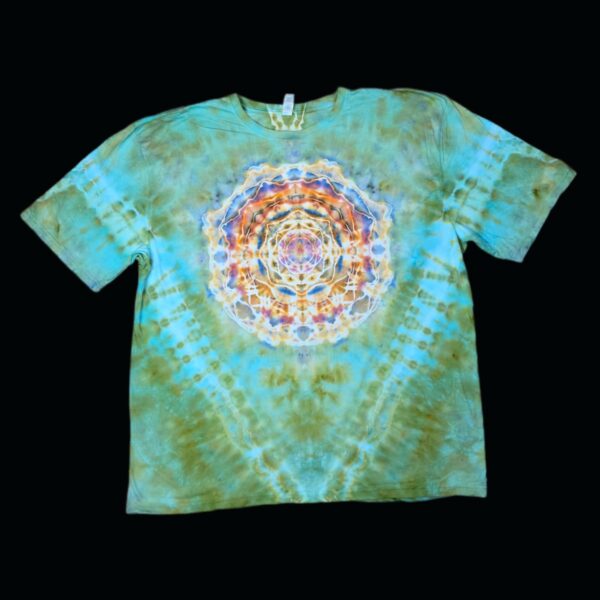 3XL mandala and spine tie dye t-shirt, unisex triple extra large