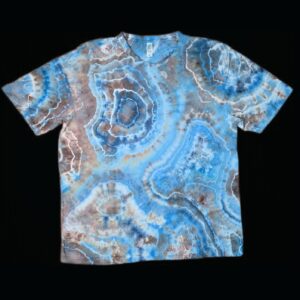 XL blue geode tie dye t-shirt, unisex extra large
