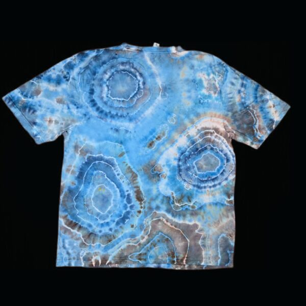 XL blue geode tie dye t-shirt, unisex extra large
