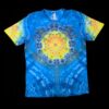 S sunflower mandala tie dye t-shirt, unisex small