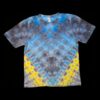 XL honeycomb V tie dye t-shirt, unisex extra large