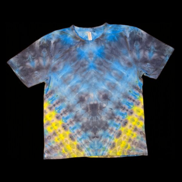 XL honeycomb V tie dye t-shirt, unisex extra large