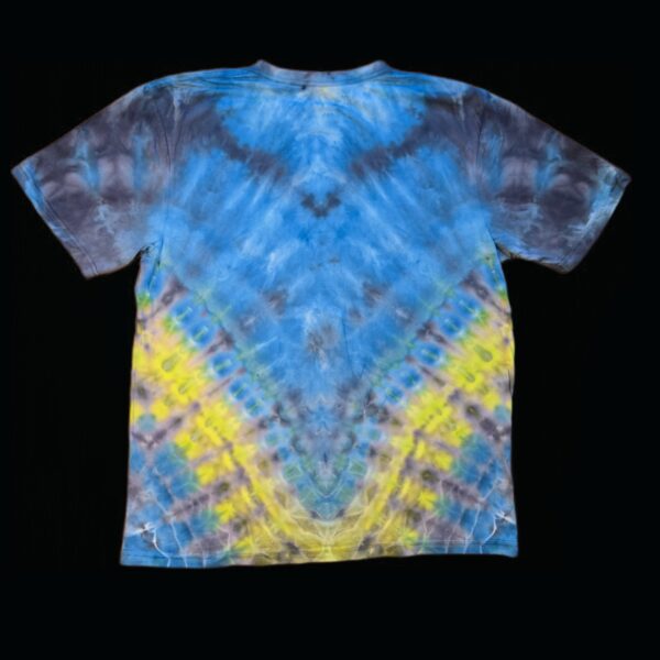 XL honeycomb V tie dye t-shirt, unisex extra large