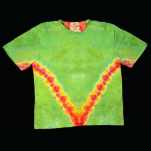 3XL rasta V with spine tie dye t-shirt, unisex
