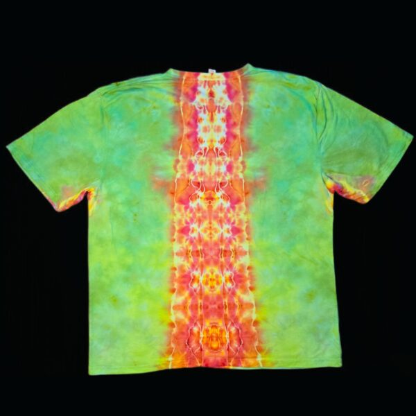 3XL rasta V with spine tie dye t-shirt, unisex