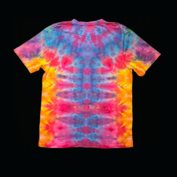 M abstract sunset tie dye t-shirt, medium unisex tie-dye