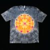 XL orange mandala tie dye t-shirt, unisex extra large