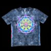 L rainbow mandala and sides tie dye t-shirt, unisex large