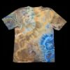Medium blue brown geode tie dye t-shirt, unisex M