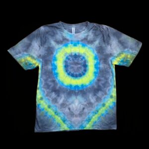 L green and blue mandala tie dye t-shirt, unisex large