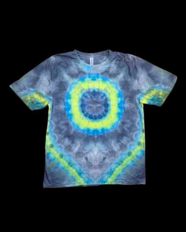 L green and blue mandala tie dye t-shirt, unisex large